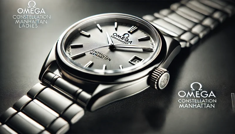 オメガ コンステレーション「マンハッタン」の爪（グリフ）付きデザインのクローズアップ